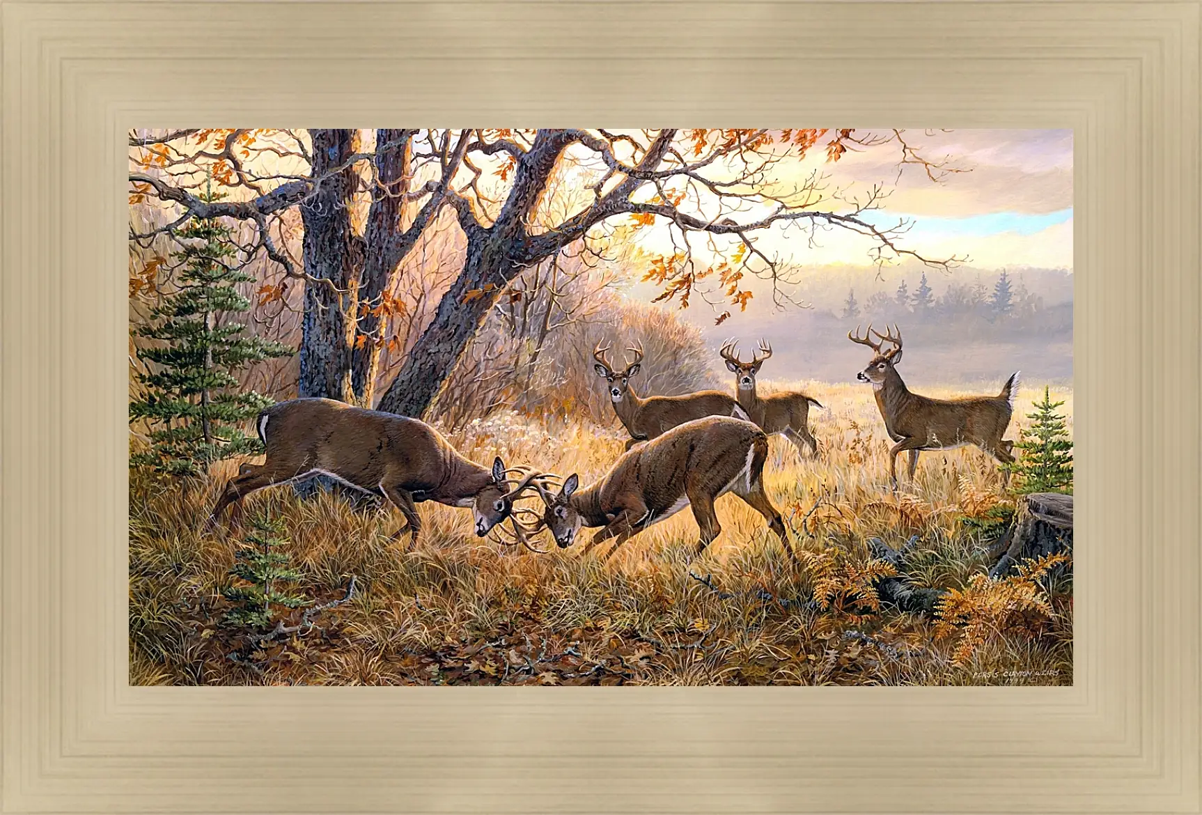 Картина в раме - За внимание самки