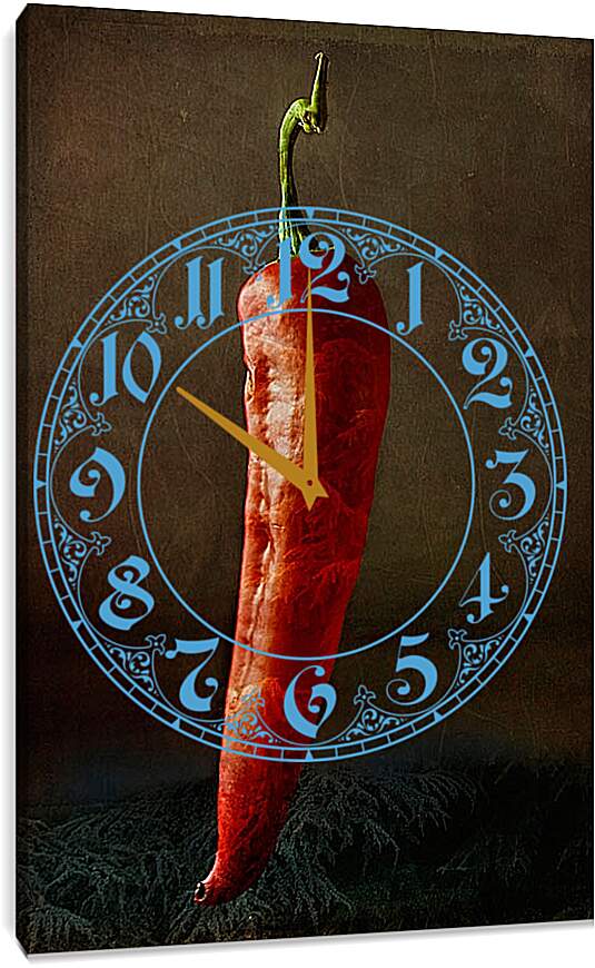 Часы картина - Красный перец