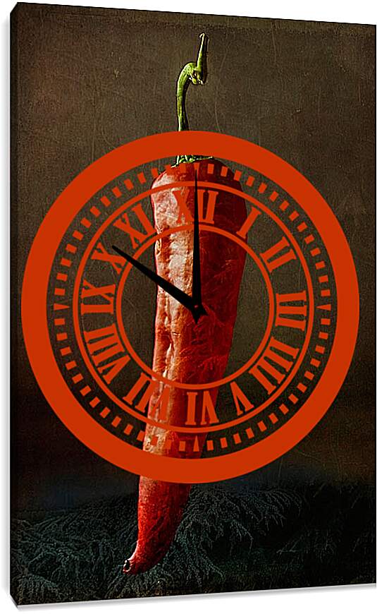 Часы картина - Красный перец