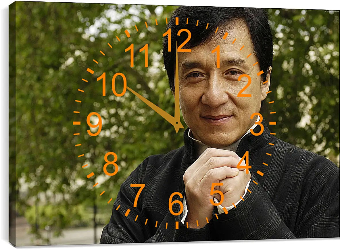 Часы картина - Джеки Чан. Jackie Chan