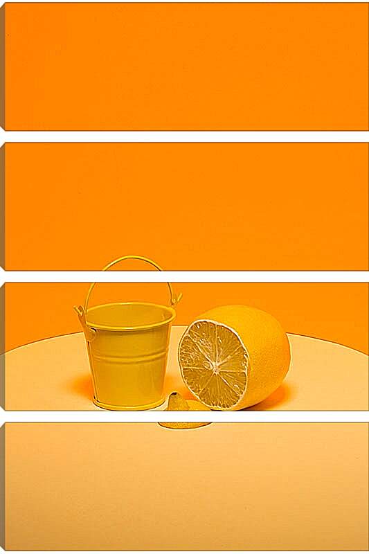Модульная картина - Лимон с ведром