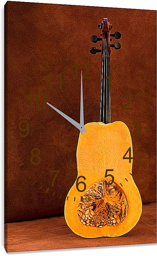 Часы картина - Музыкальная тыква