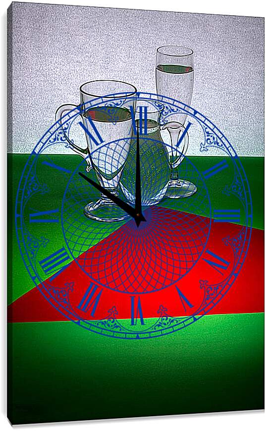 Часы картина - Натюрморт с красным треугольником