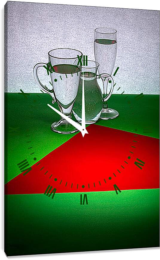 Часы картина - Натюрморт с красным треугольником