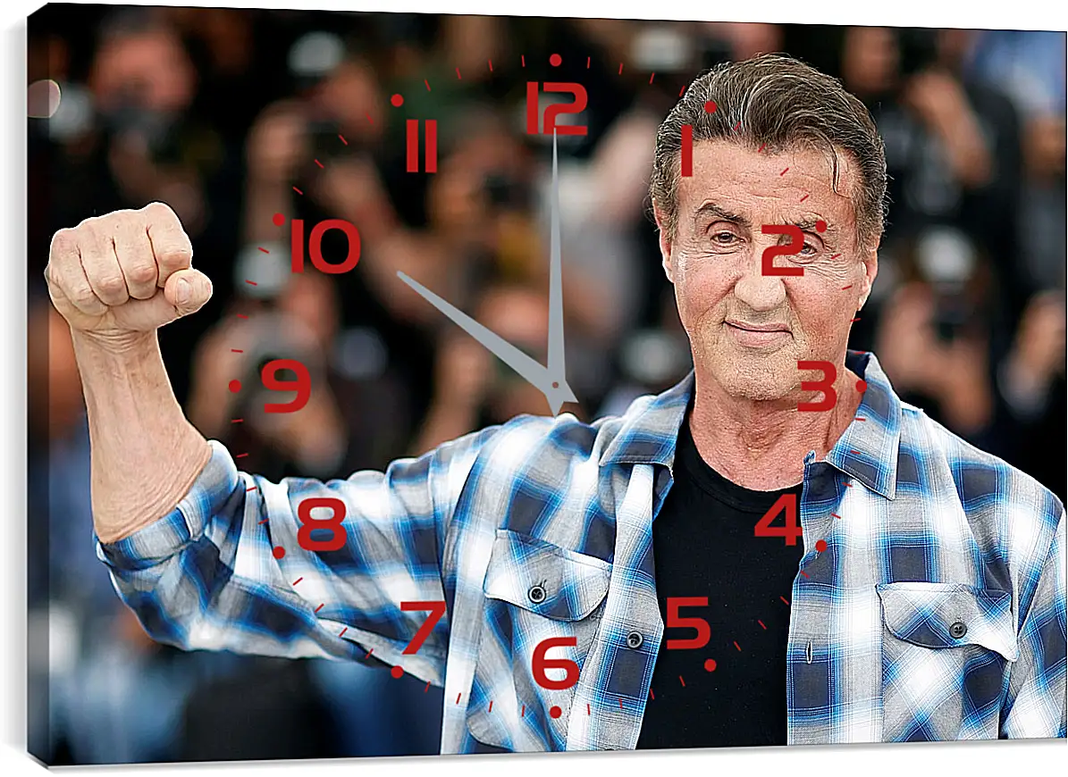Часы картина - Сильвестр Сталлоне. Sylvester Stallone