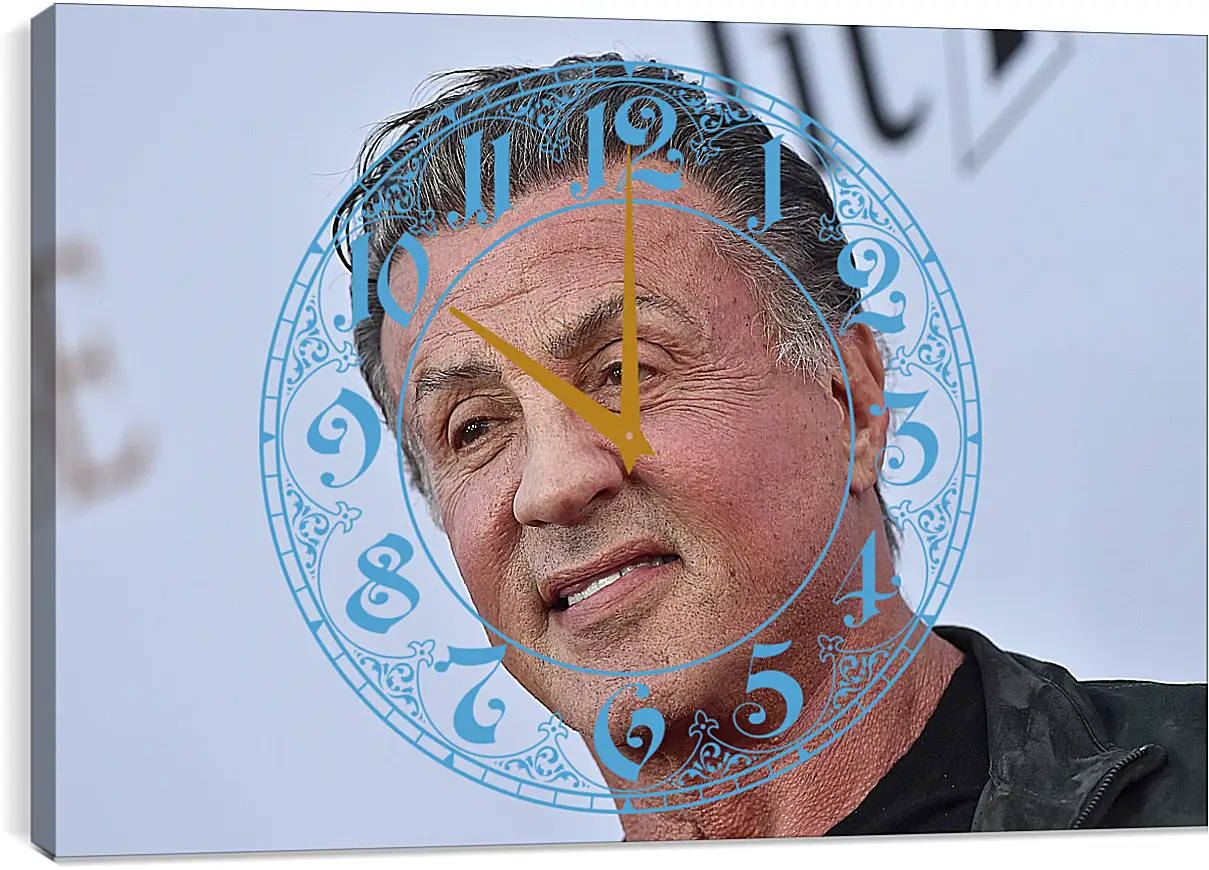 Часы картина - Сильвестр Сталлоне. Sylvester Stallone