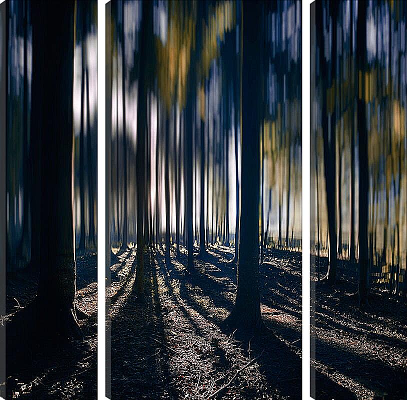 Модульная картина - Синий лес