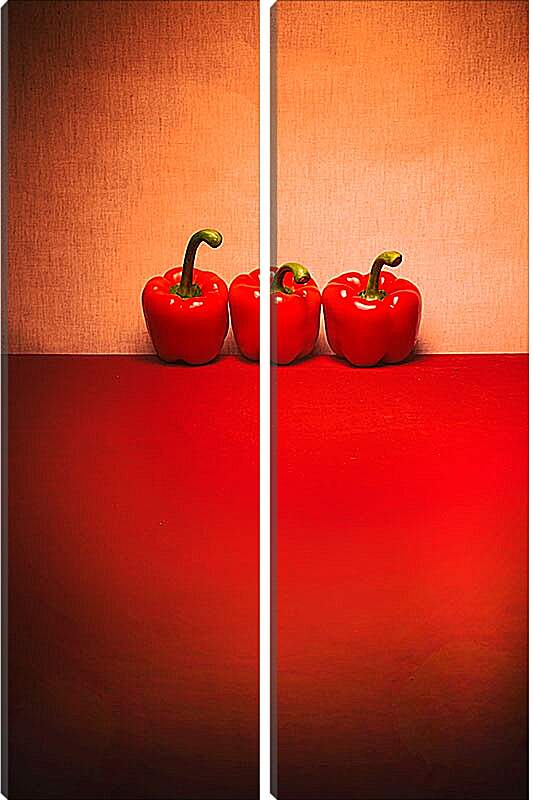 Модульная картина - Три красных перца