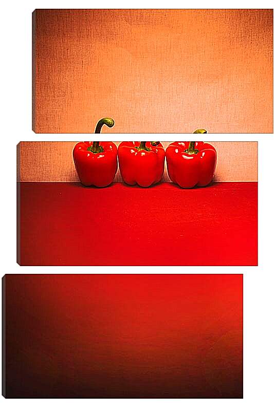 Модульная картина - Три красных перца