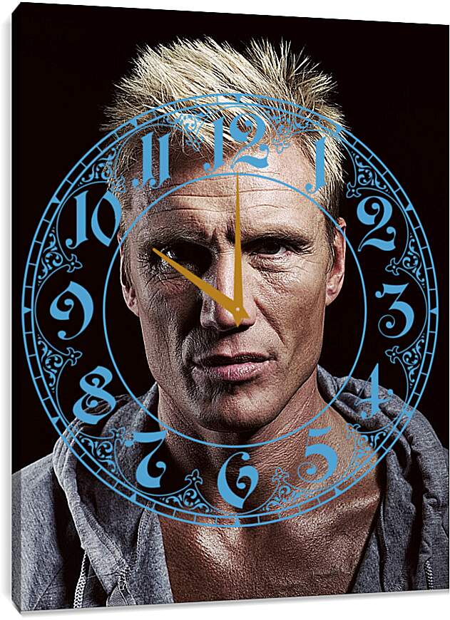 Часы картина - Дольф Лундгрен. Dolph Lundgren