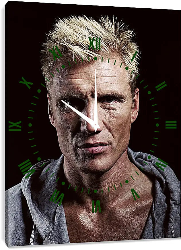 Часы картина - Дольф Лундгрен. Dolph Lundgren