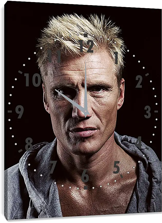 Часы картина - Дольф Лундгрен. Dolph Lundgren