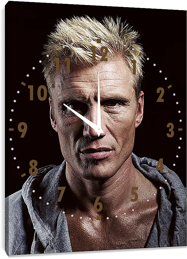 Часы картина - Дольф Лундгрен. Dolph Lundgren