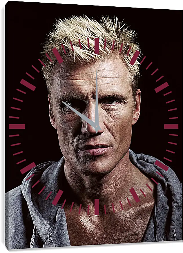 Часы картина - Дольф Лундгрен. Dolph Lundgren