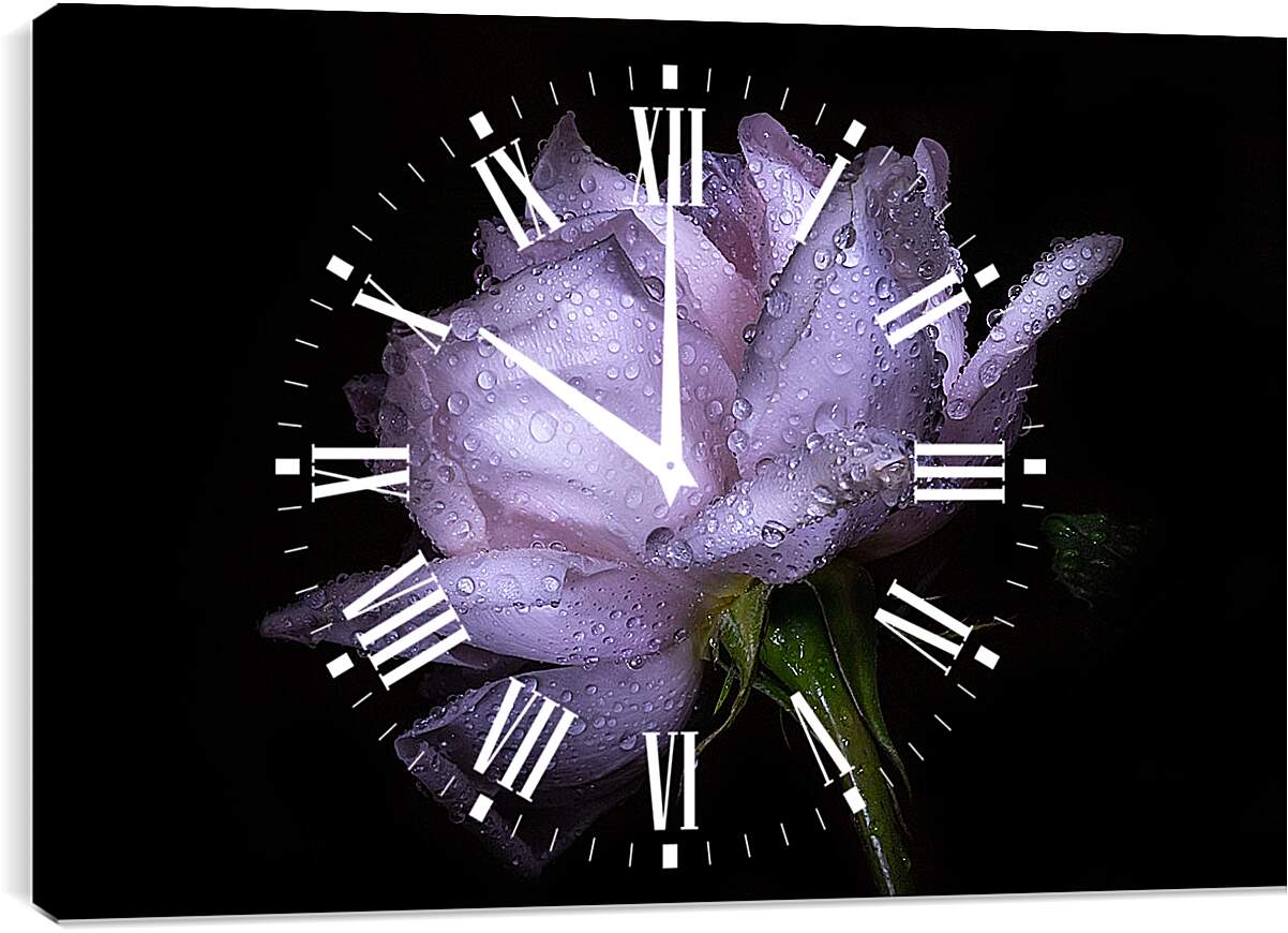 Часы картина - Роза