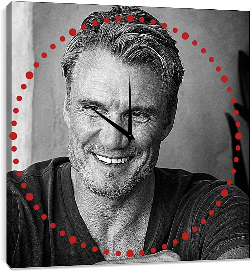 Часы картина - Дольф Лундгрен. Dolph Lundgren