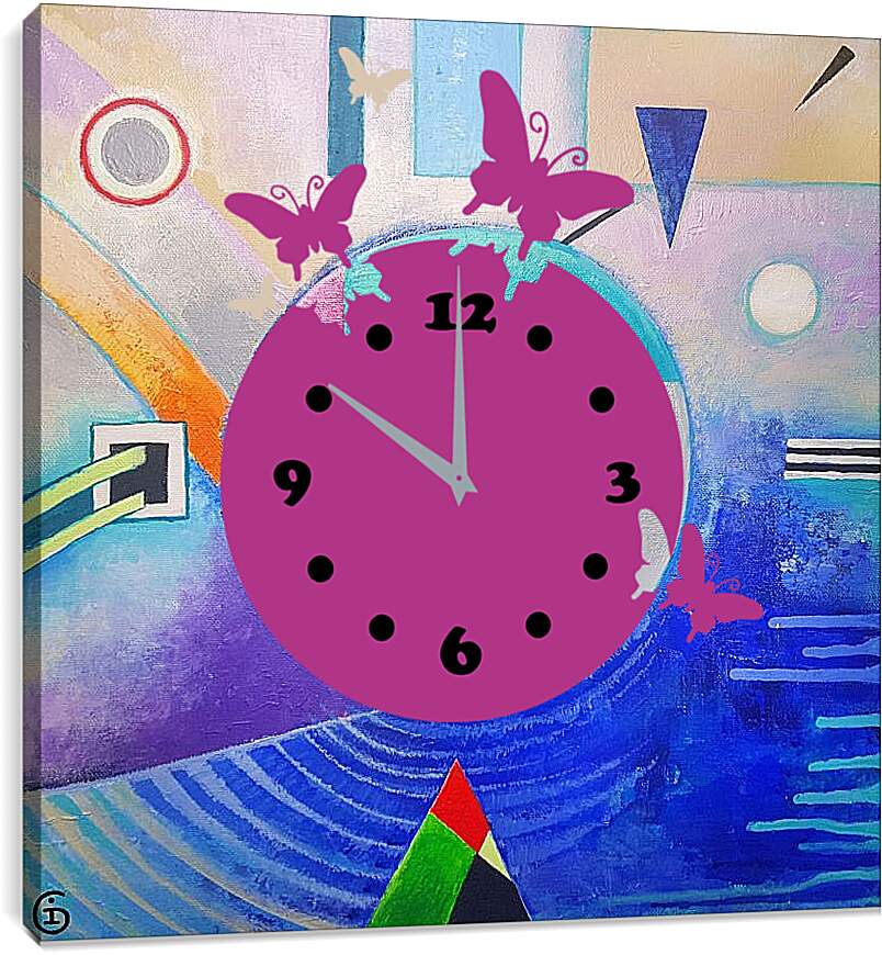 Часы картина - Абстракция 2