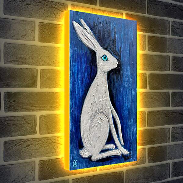 Лайтбокс световая панель - Белый кролик
