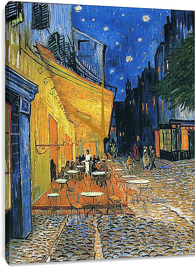 Часы картина - Ночная терасса. Винсент Ван Гог.