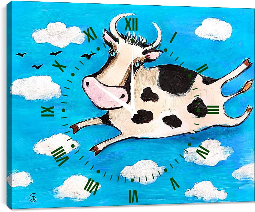 Часы картина - Корова 1