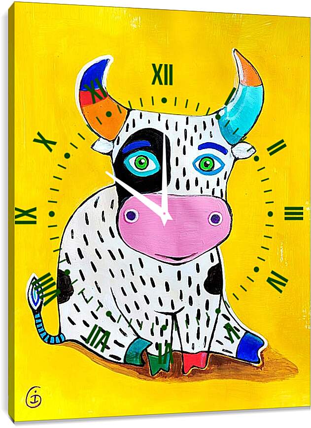 Часы картина - Корова 2