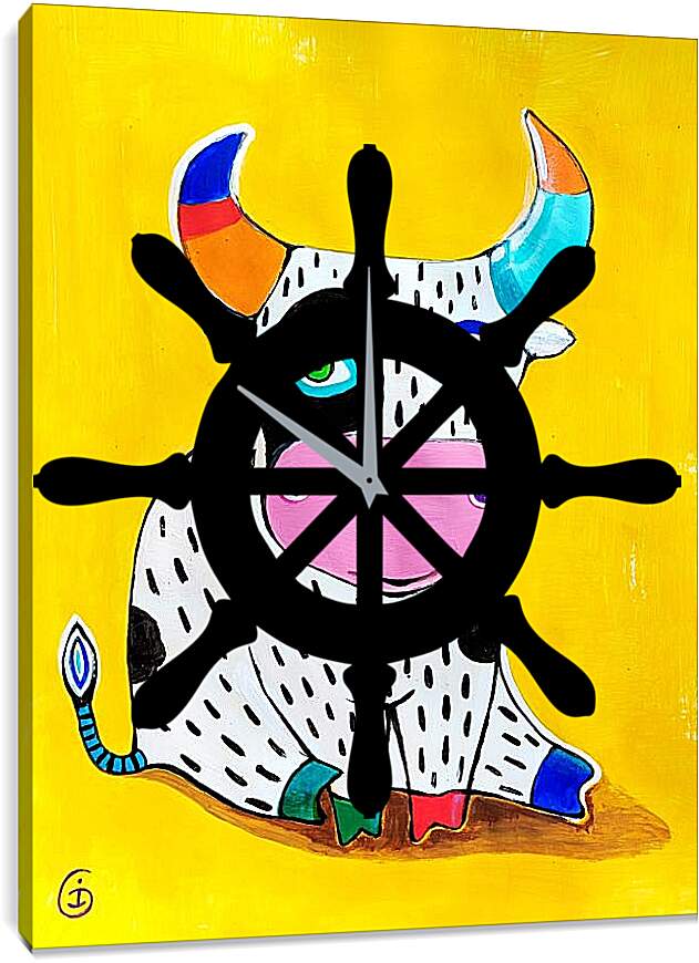 Часы картина - Корова 2