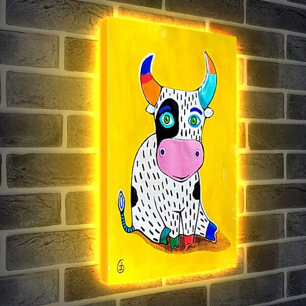 Лайтбокс световая панель - Корова 2