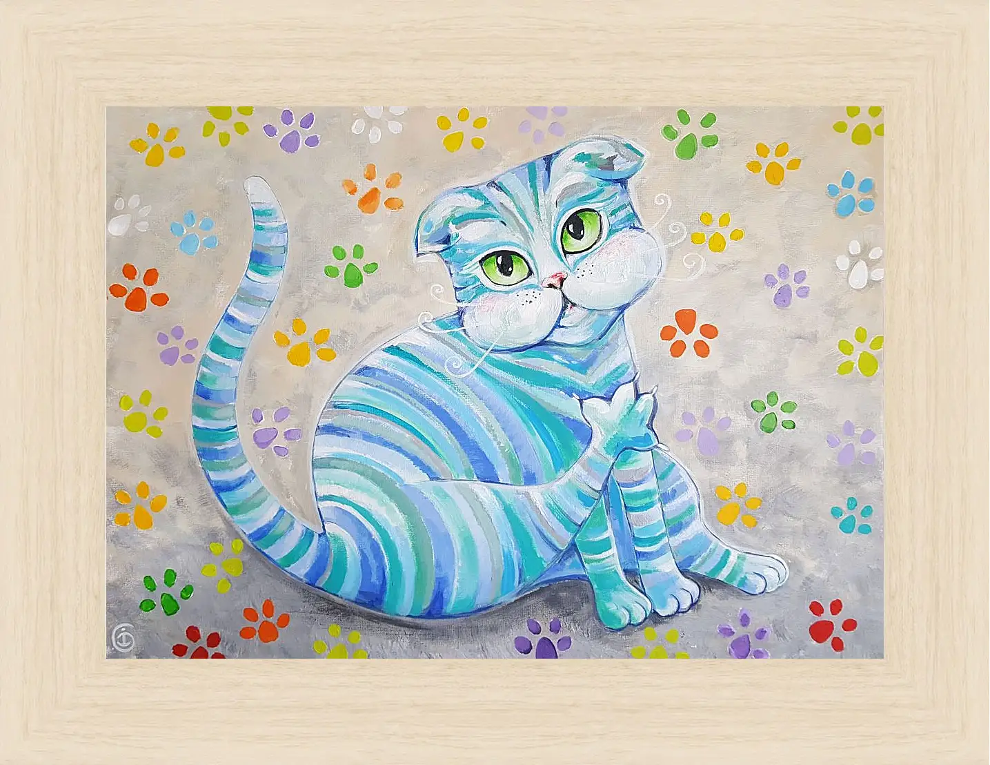 Картина в раме - Кот 2