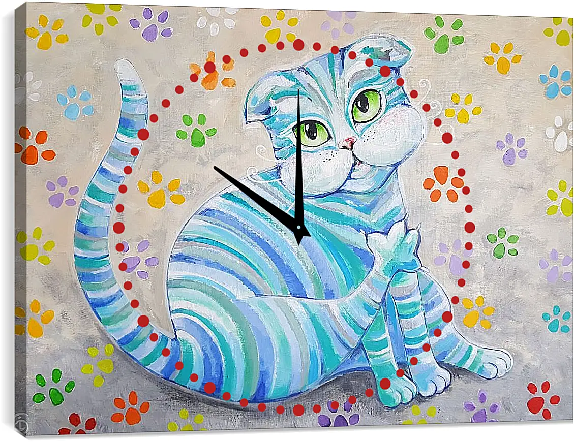 Часы картина - Кот 2
