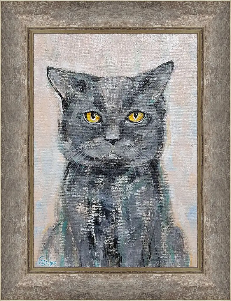 Картина в раме - Котик 1
