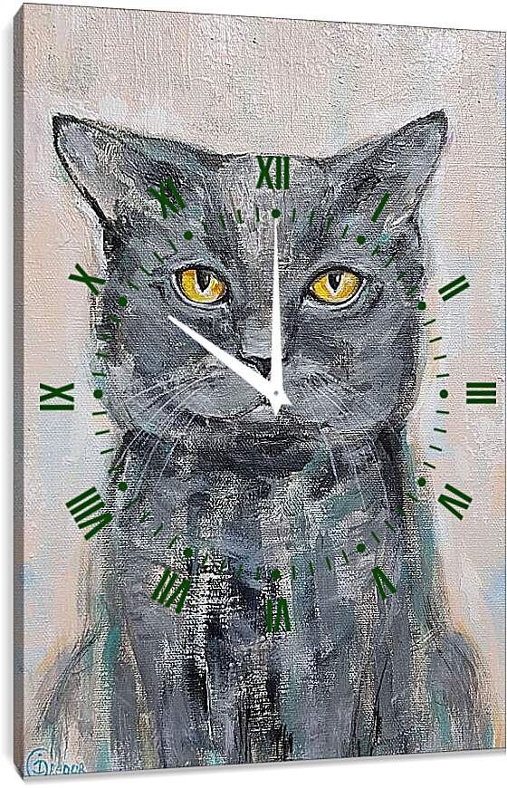 Часы картина - Котик 1