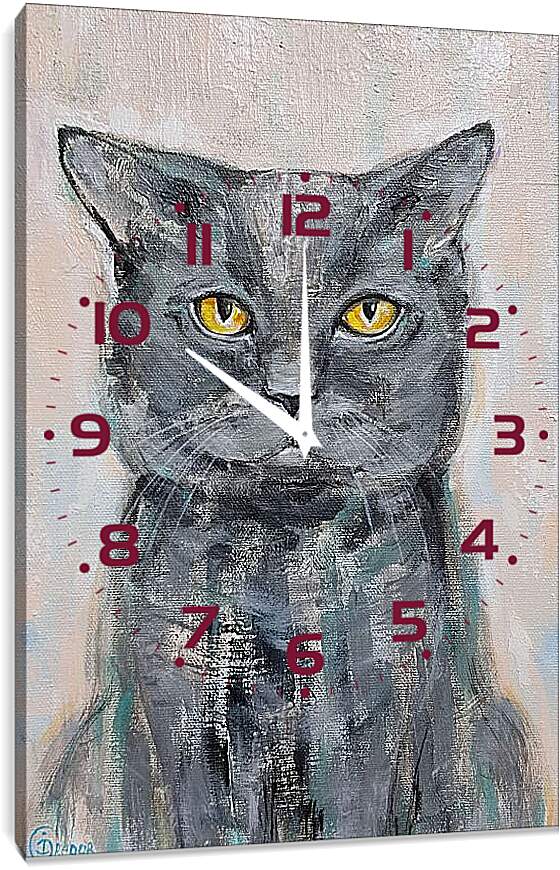 Часы картина - Котик 1