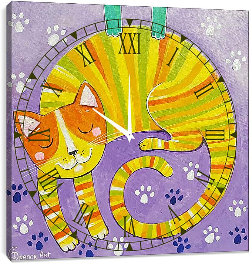Часы картина - Котик 2
