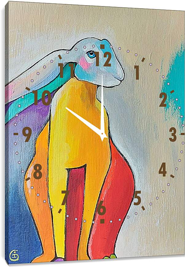 Часы картина - Кролик 2