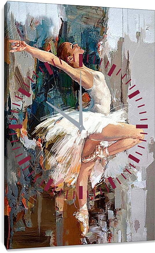 Часы картина - Красивая балерина