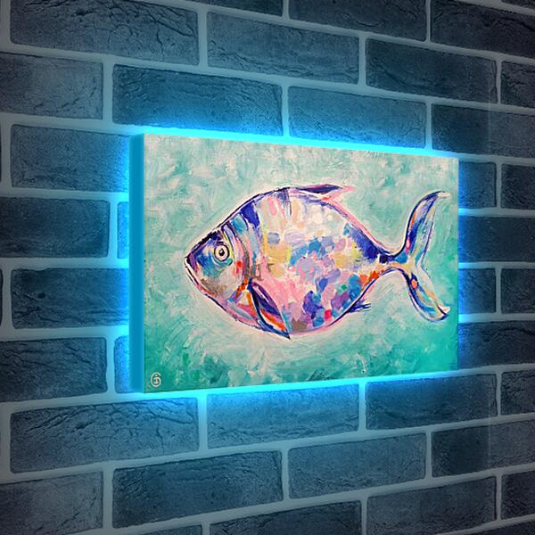 Лайтбокс световая панель - Рыба 1
