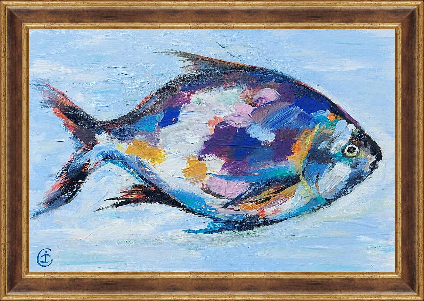 Картина в раме - Рыба 2