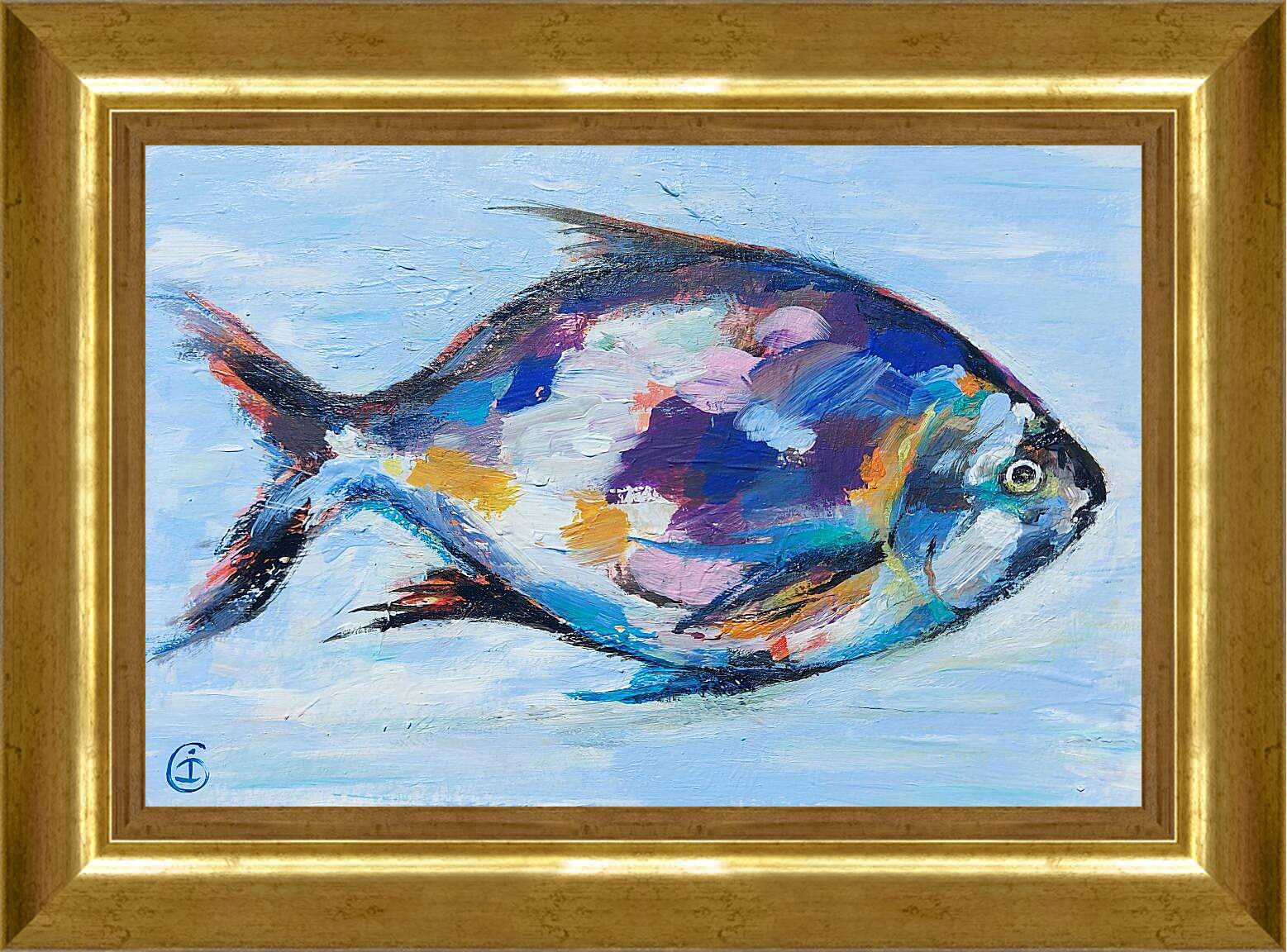 Картина в раме - Рыба 2