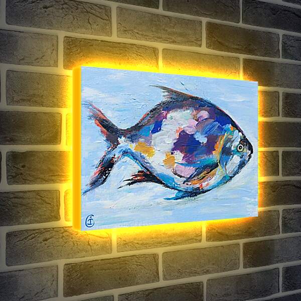 Лайтбокс световая панель - Рыба 2