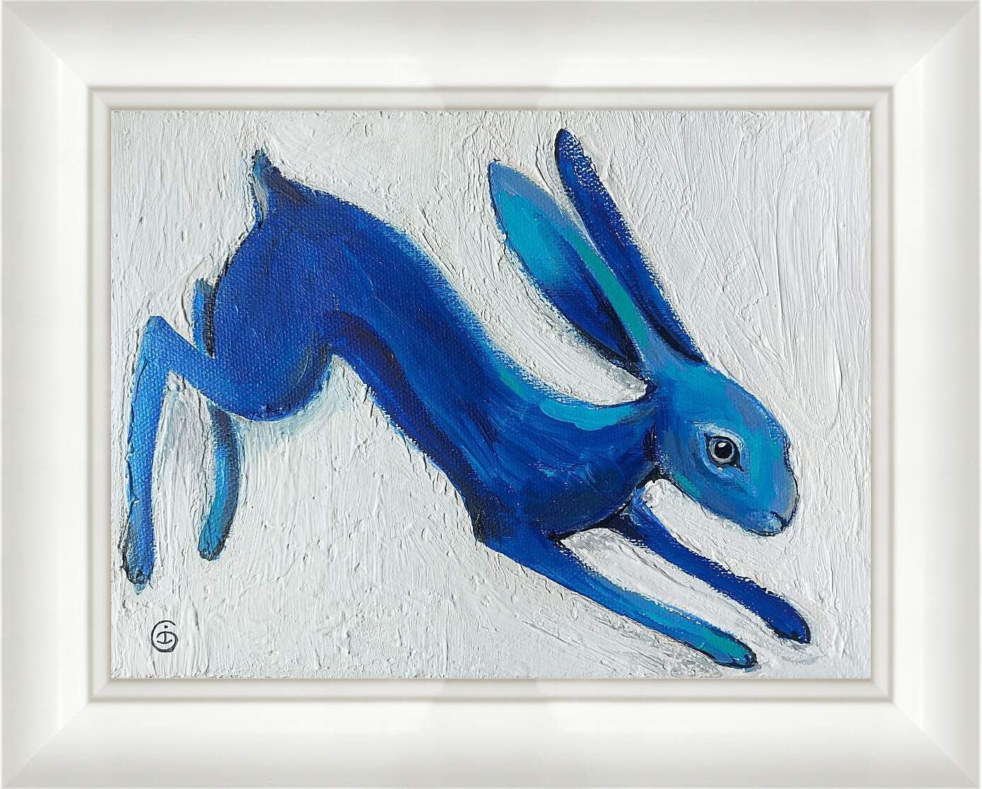 Картина в раме - Синий кролик