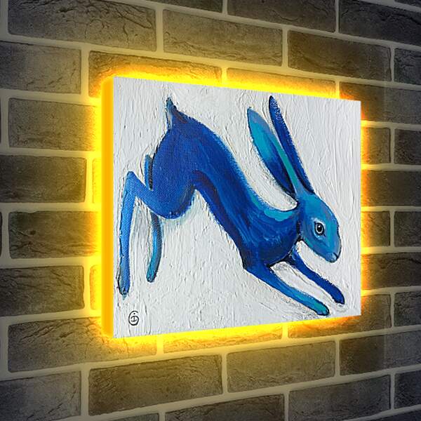 Лайтбокс световая панель - Синий кролик