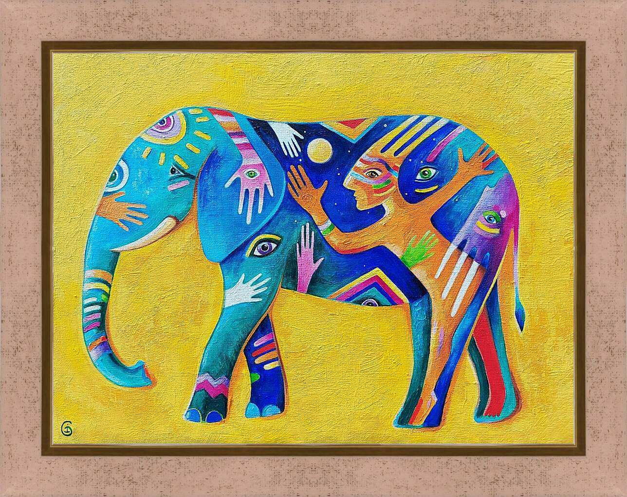 Картина в раме - Слон сон