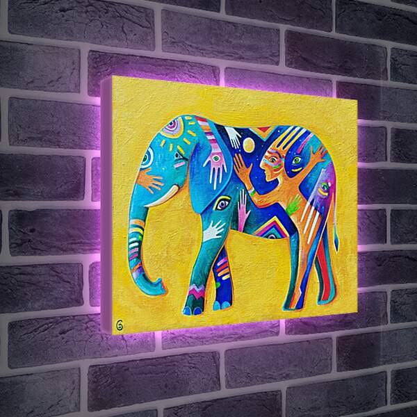 Лайтбокс световая панель - Слон сон