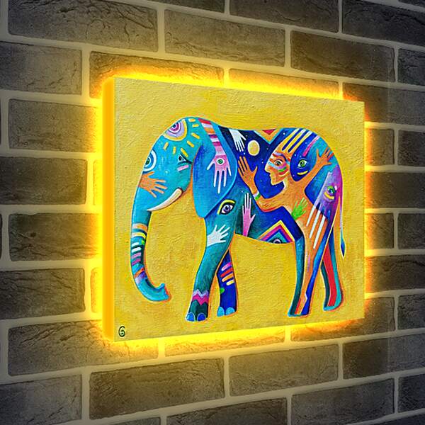Лайтбокс световая панель - Слон сон