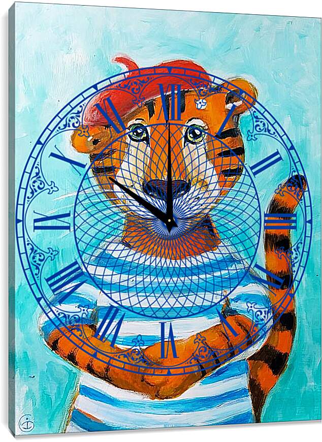 Часы картина - Тигр