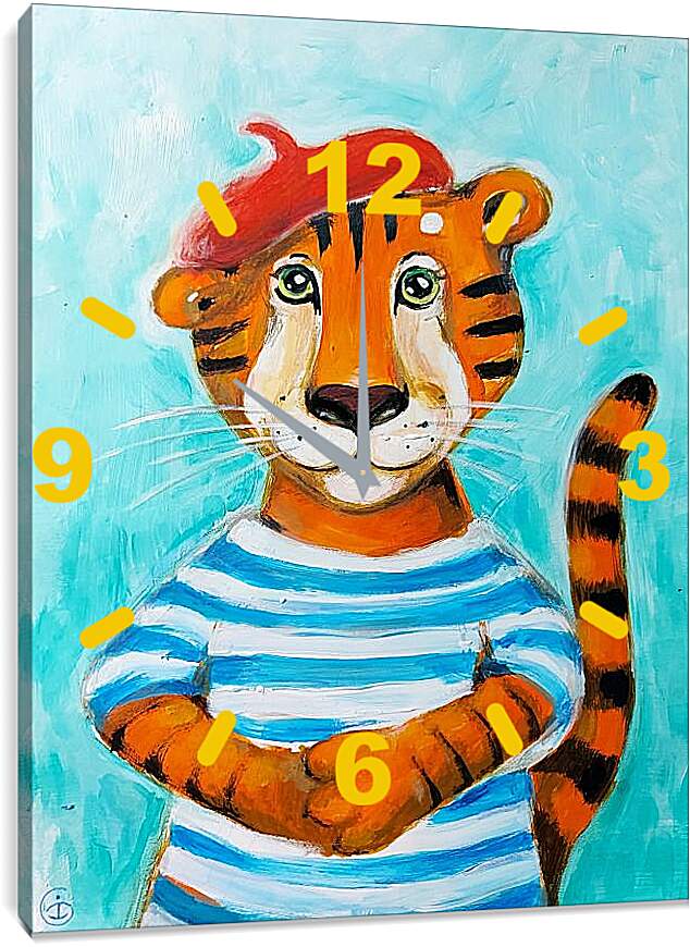 Часы картина - Тигр