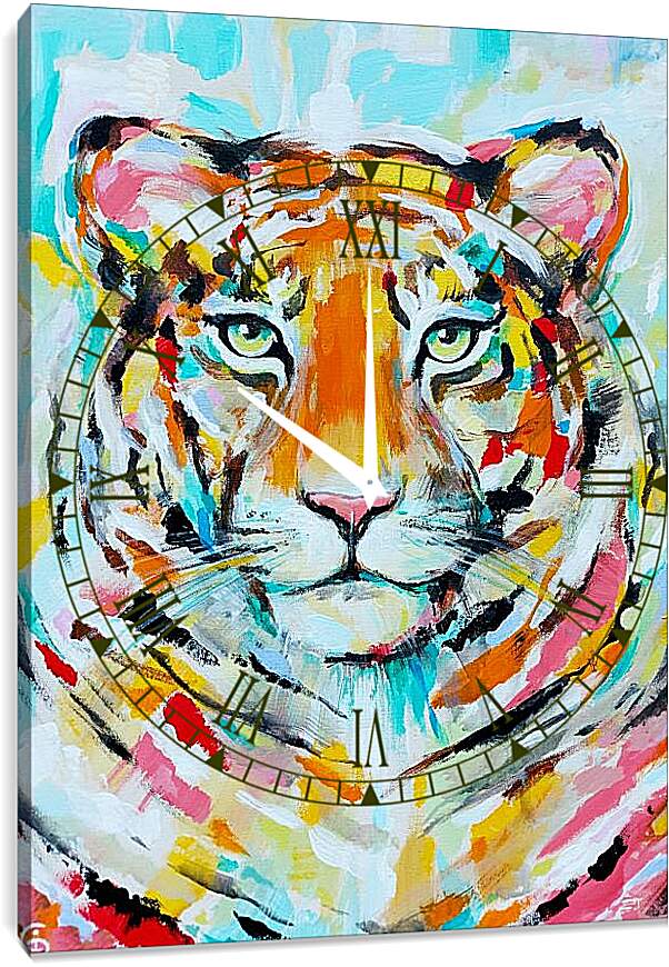 Часы картина - Тигр 1