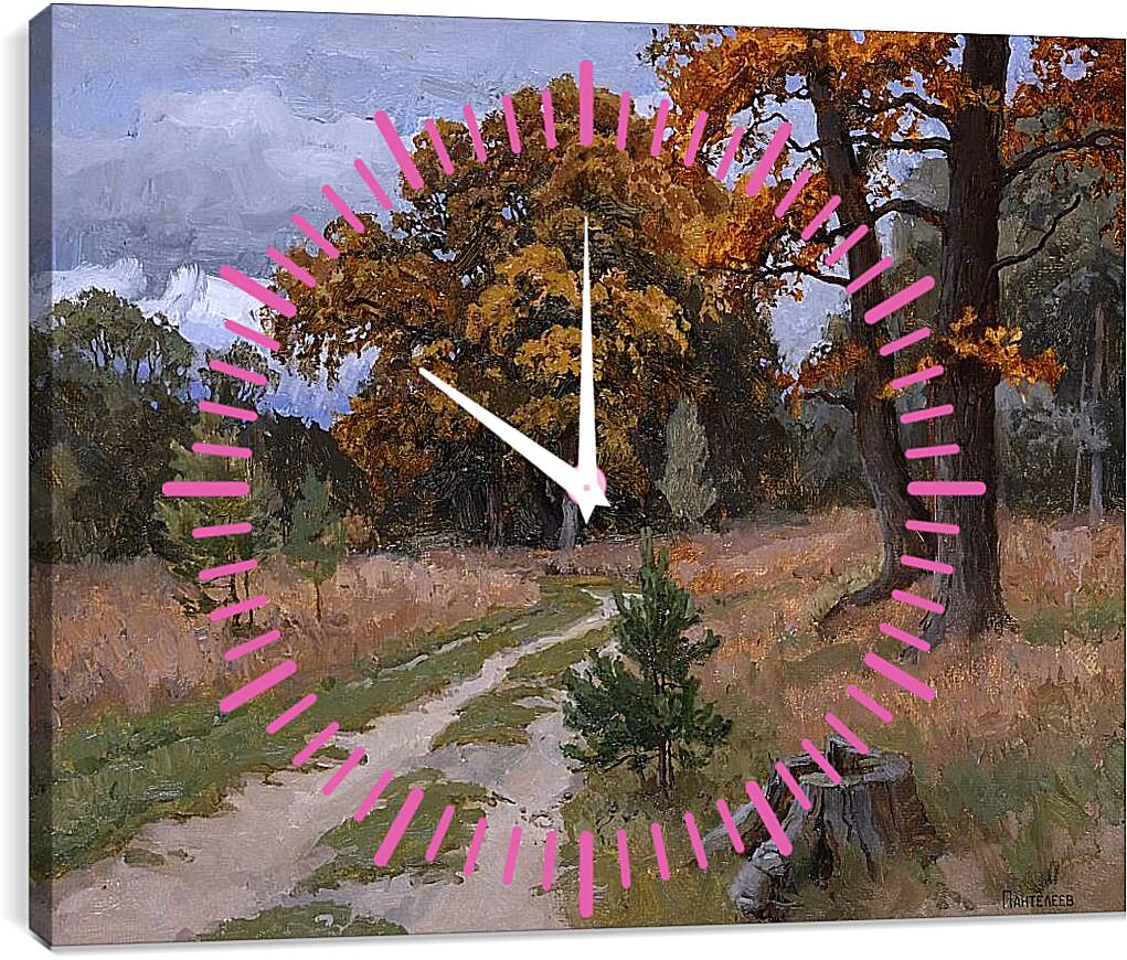 Часы картина - Поздняя осень