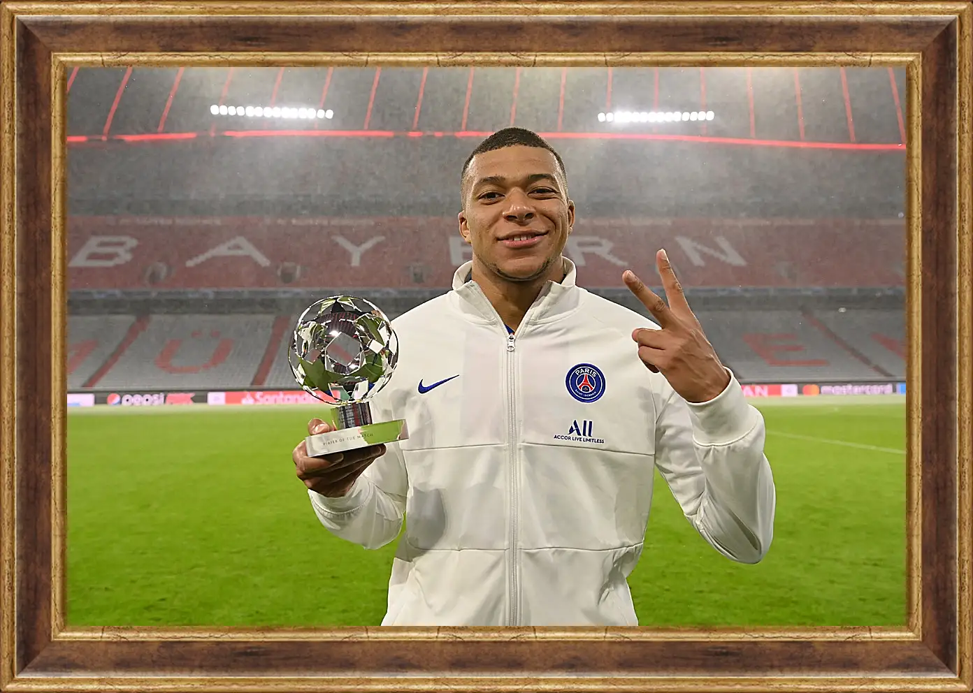 Картина в раме - Килиан Мбаппе. Kylian Mbappé