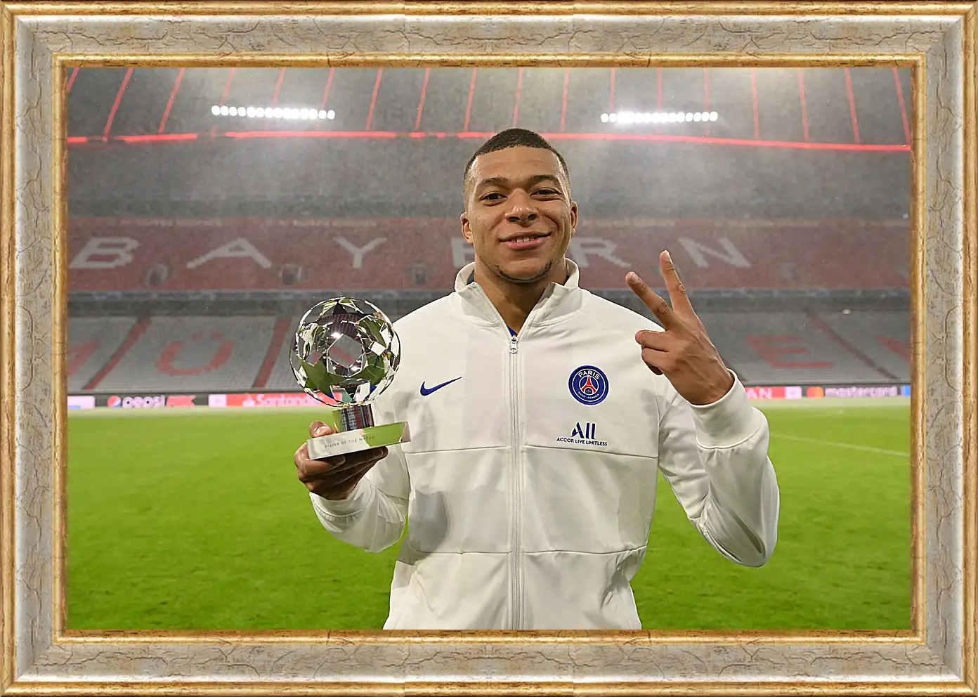 Картина в раме - Килиан Мбаппе. Kylian Mbappé